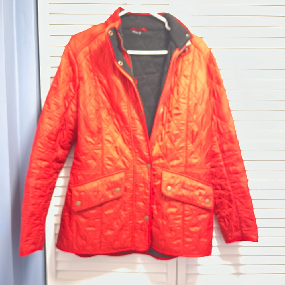 Red quilted Barbour Jacket